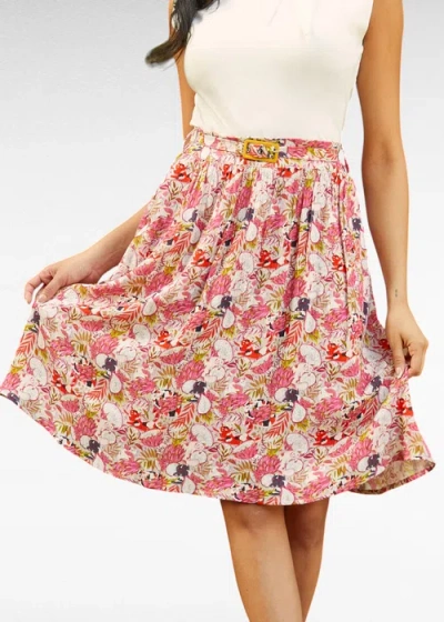 Modcloth Buckle Up Buttercup Skirt In Multi
