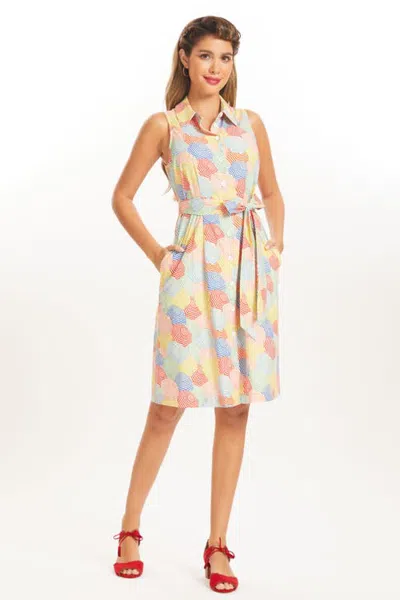 Modcloth Can't Slow My Roll Shirt Dress With Pockets In Sunshower Parade