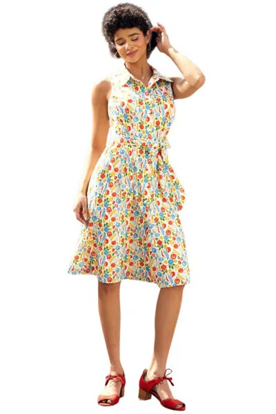Modcloth Can't Slow My Roll Shirt Dress With Pockets In Veggie Garden