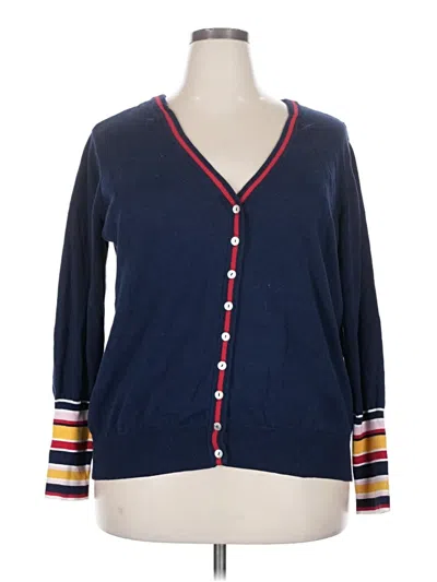 Pre-owned Modcloth Cardigan Sweater In Blue