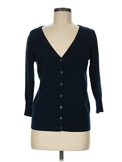 Pre-owned Modcloth Cardigan Sweater In Blue