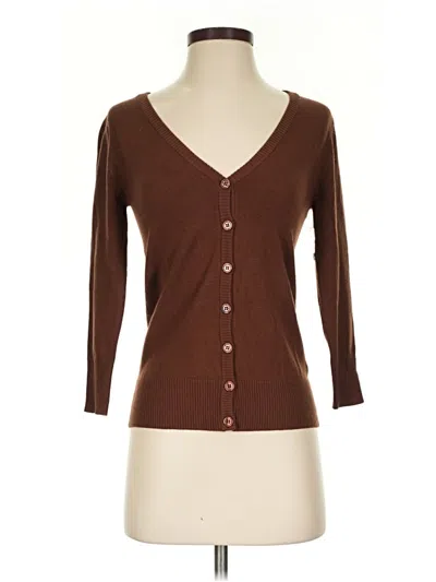 Modcloth Cardigan Sweater In Brown