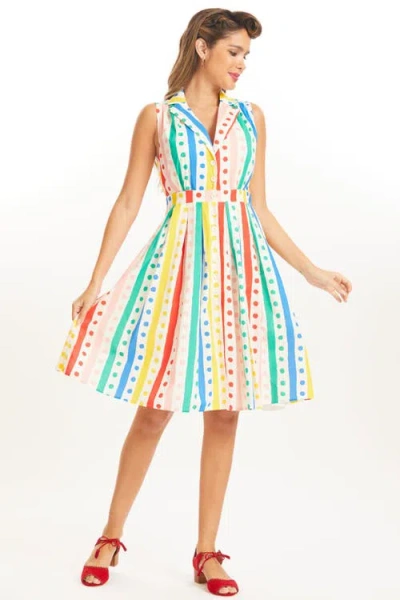 Modcloth Carousel Cutie Sleeveless Fit & Flare Dress In Multi
