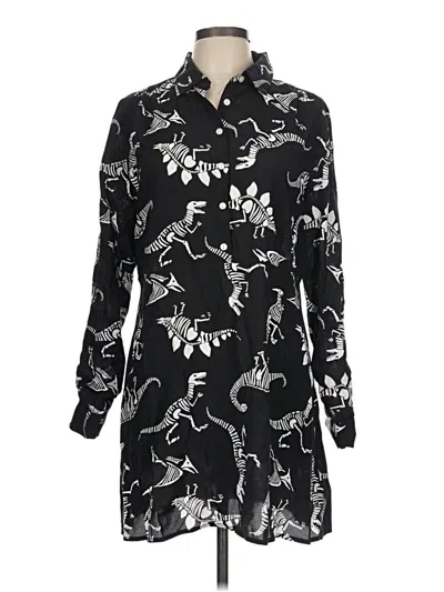 Pre-owned Modcloth Casual Dress In Black