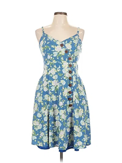 Pre-owned Modcloth Casual Dress In Blue