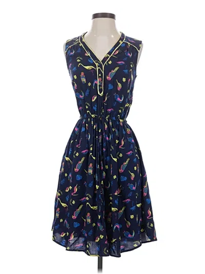 Pre-owned Modcloth Casual Dress In Blue