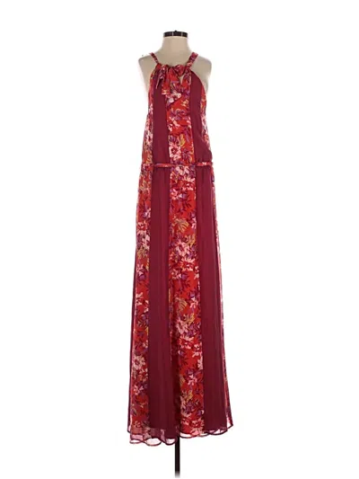Pre-owned Modcloth Casual Dress In Burgundy