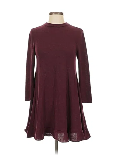 Pre-owned Modcloth Casual Dress In Burgundy