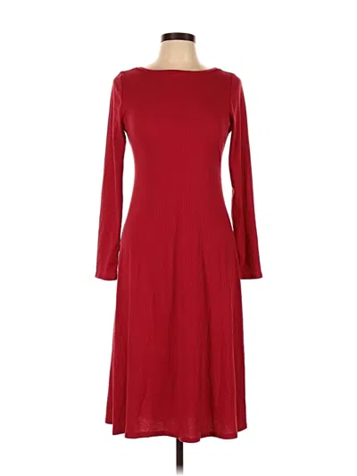 Pre-owned Modcloth Casual Dress In Burgundy