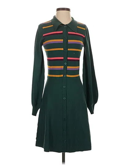 Pre-owned Modcloth Casual Dress In Green