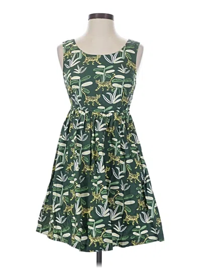 Pre-owned Modcloth Casual Dress In Green