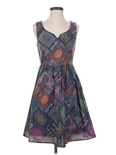 Pre-owned Modcloth Casual Dress In Purple