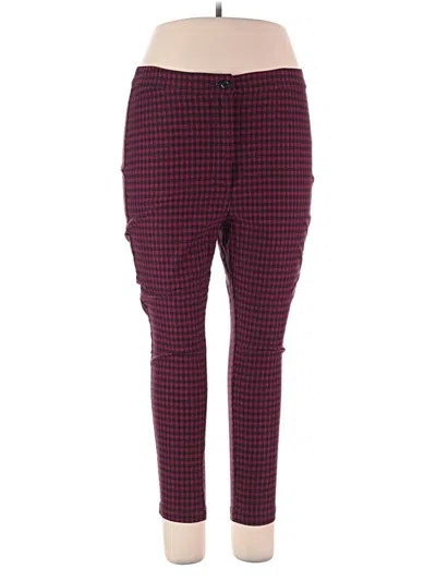 Pre-owned Modcloth Casual Pants In Burgundy