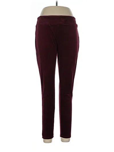 Pre-owned Modcloth Casual Pants In Burgundy