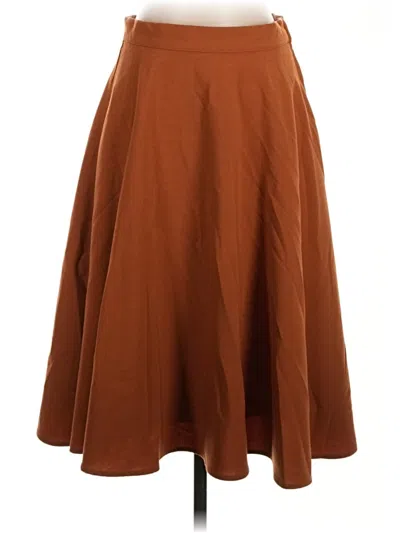 Pre-owned Modcloth Casual Skirt In Brown