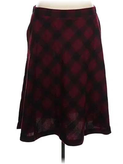 Pre-owned Modcloth Casual Skirt In Burgundy