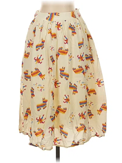 Pre-owned Modcloth Casual Skirt In Ivory