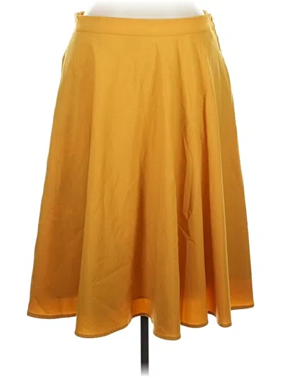 Pre-owned Modcloth Casual Skirt In Yellow