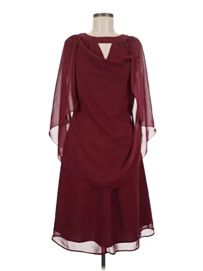 Pre-owned Modcloth Cocktail Dress In Burgundy