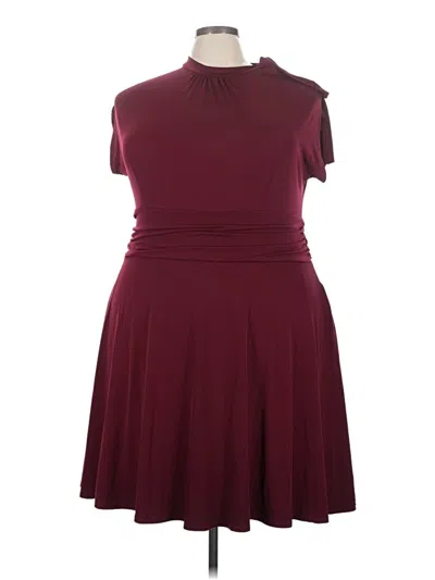 Pre-owned Modcloth Cocktail Dress In Burgundy