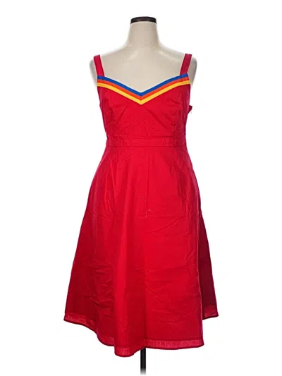 Pre-owned Modcloth Cocktail Dress In Red