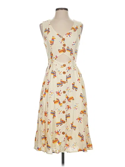 Pre-owned Modcloth Cocktail Dress In Tan