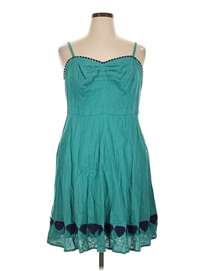 Pre-owned Modcloth Cocktail Dress In Teal