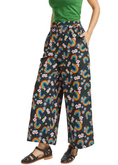 Modcloth Day Trip Drifters Palazzo Pant In Rainbows At Midnight