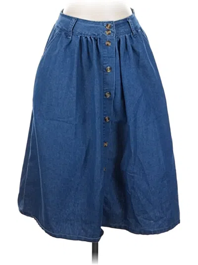 Pre-owned Modcloth Denim Skirt In Blue