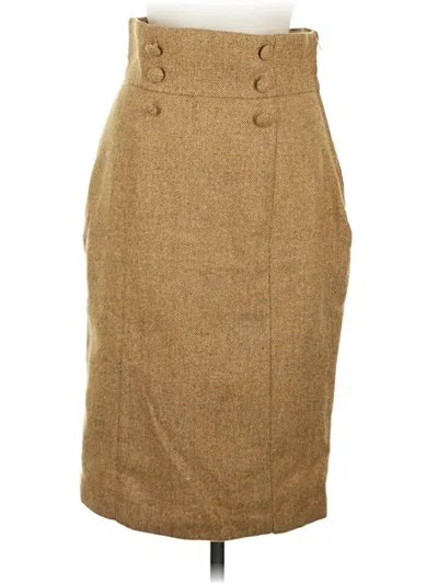 Pre-owned Modcloth Formal Skirt In Brown