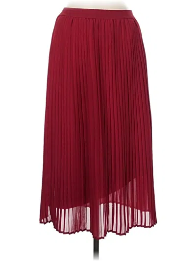 Pre-owned Modcloth Formal Skirt In Burgundy