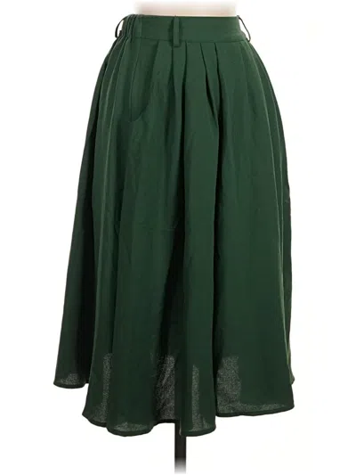 Pre-owned Modcloth Formal Skirt In Green