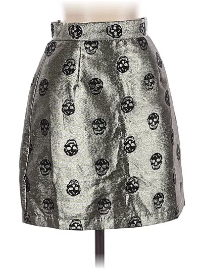 Pre-owned Modcloth Formal Skirt In Silver