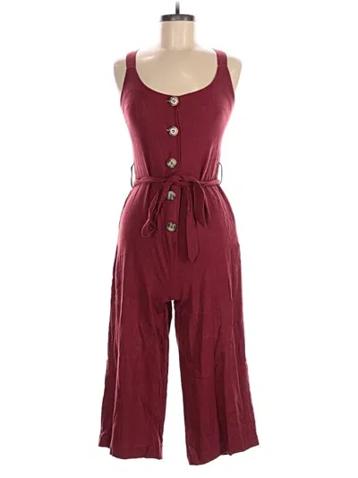 Pre-owned Modcloth Jumpsuit In Burgundy