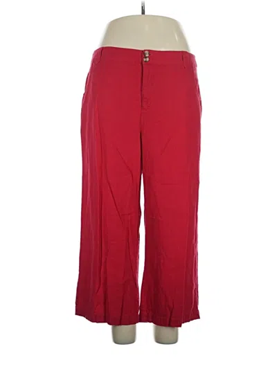 Pre-owned Modcloth Linen Pants In Red