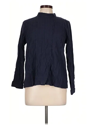 Pre-owned Modcloth Long Sleeve Blouse In Blue