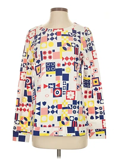 Pre-owned Modcloth Long Sleeve Blouse In Ivory