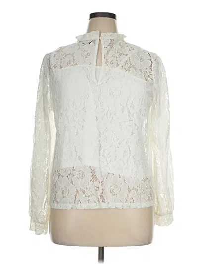 Pre-owned Modcloth Long Sleeve Blouse In Ivory