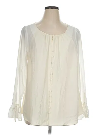 Pre-owned Modcloth Long Sleeve Blouse In Ivory