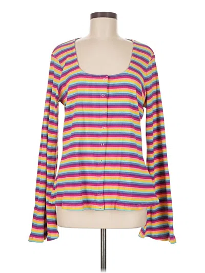 Pre-owned Modcloth Long Sleeve Blouse In Pink