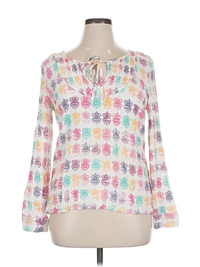 Pre-owned Modcloth Long Sleeve T-shirt In White