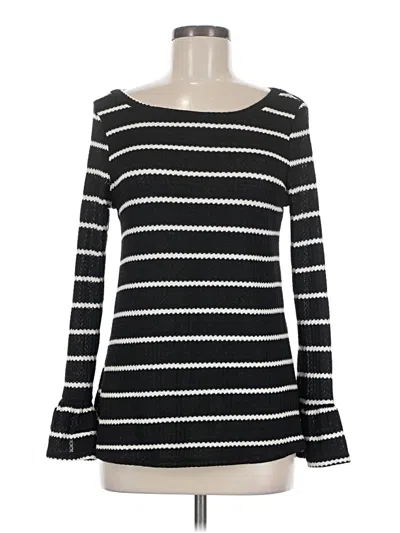 Pre-owned Modcloth Long Sleeve Top Black Boatneck Tops