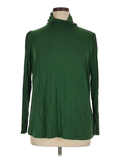 Pre-owned Modcloth Long Sleeve Turtleneck In Green