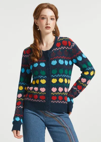 Modcloth Old Soul Classic Cardigan In Apple Of My Eye