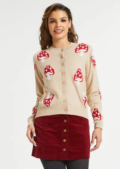 Modcloth Old Soul Classic Cardigan In Oatmeal Mushroom