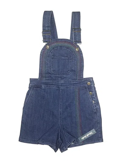 Pre-owned Modcloth Overall Shorts In Blue