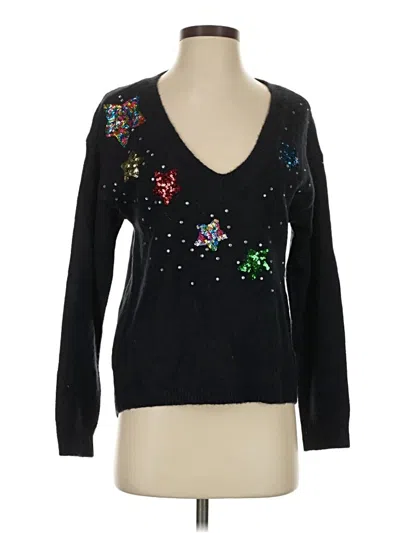 Pre-owned Modcloth Pullover Sweater In Black