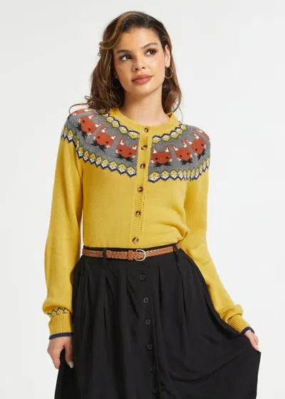 Modcloth Retro Rebel Raglan Cardigan In Sunny Squeeze
