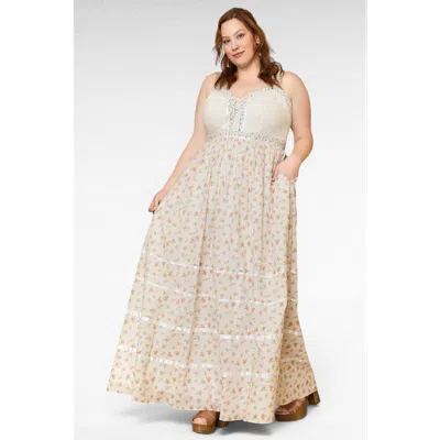 Modcloth Reyna Lace-up Maxi Sundress In Black