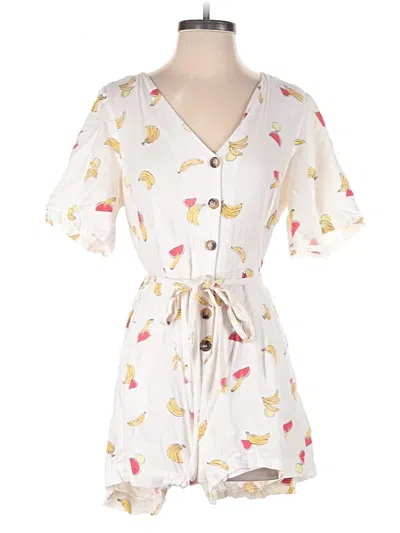 Pre-owned Modcloth Romper In Ivory